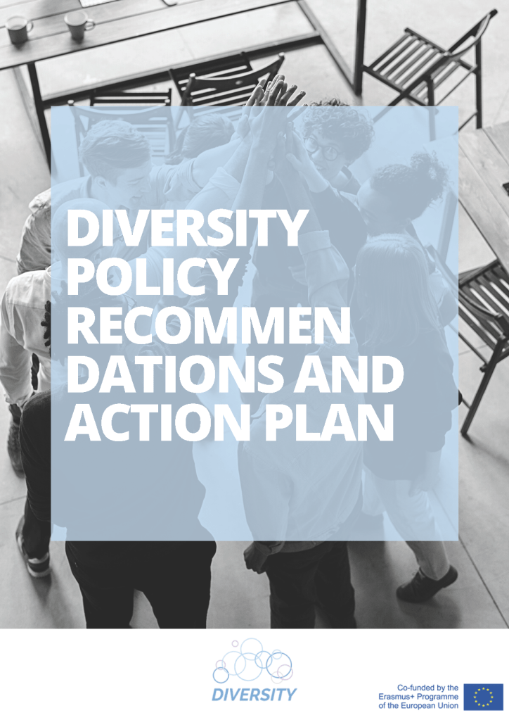 Cover of the diversity policy recommendations and action plan